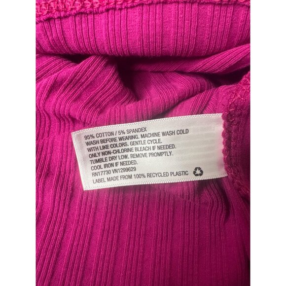 Art Class Girls Sleeveless Fuchsia Pink Ribbed Button Front Dress XL (14/16) - Picture 5 of 7